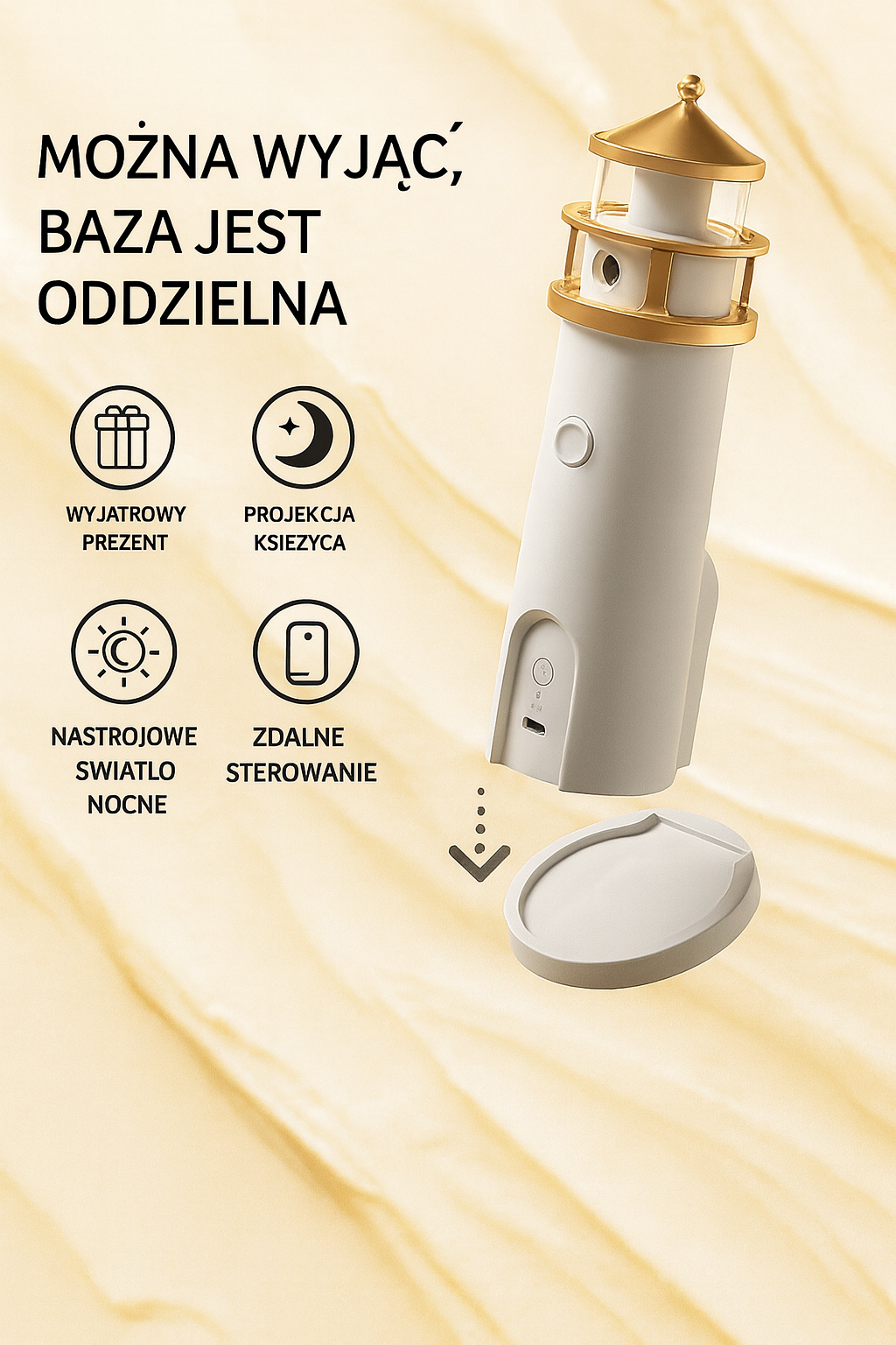 Piękna Lightee Latarnia Lampka księżycowa - Przytulne oświetlenie w pokoju!